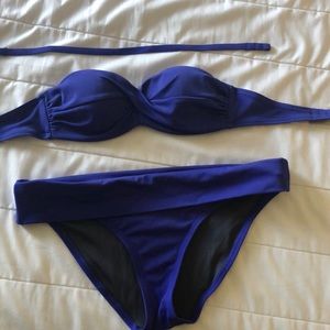 Victoria’s Secret blue strapless bikini